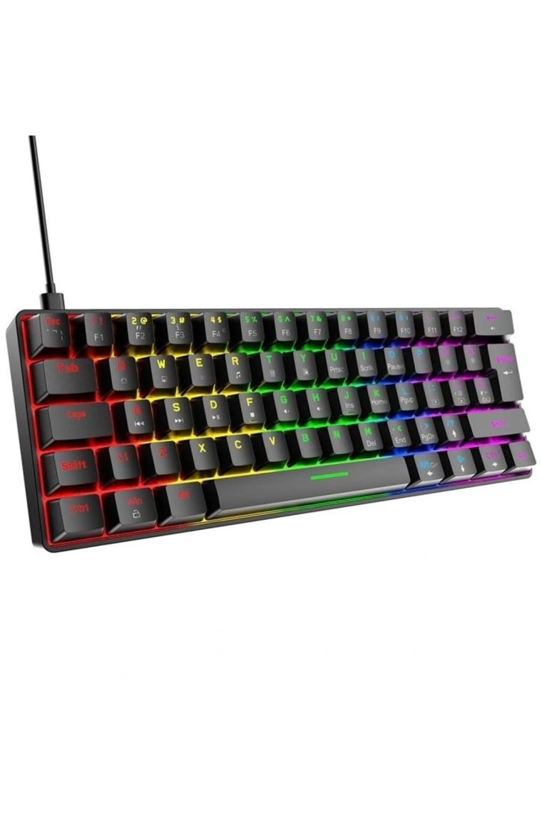 Sarftech T60 Blue Switch Siyah Kablolu Mekanik Oyuncu Klavyesi