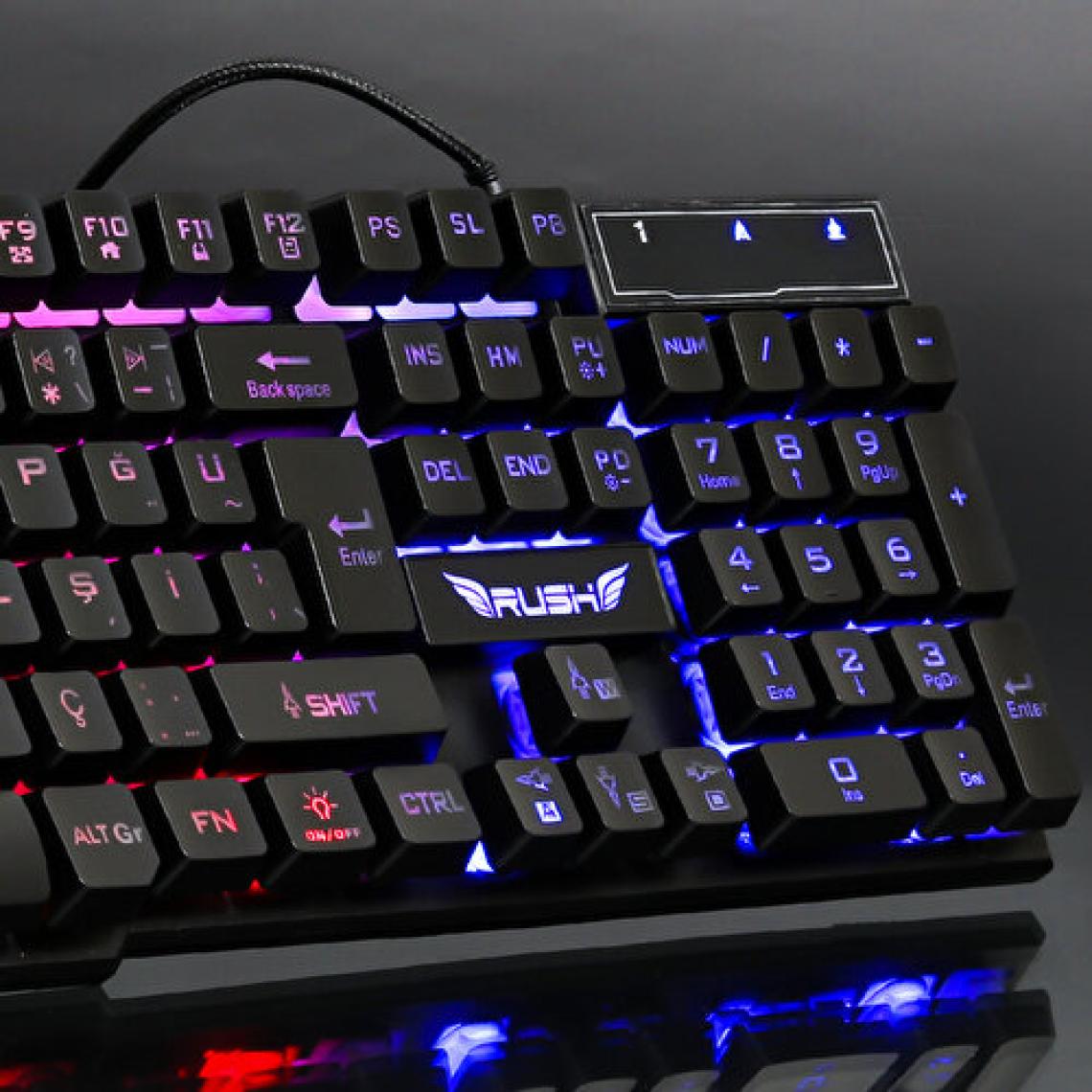 Rush RK112 Işıklı Oyuncu Mekanik Hisli Klavye