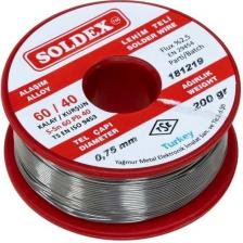 Soldex 0.75 mm 200 G Lehim Teli (%60 Sn / %40 Pb)