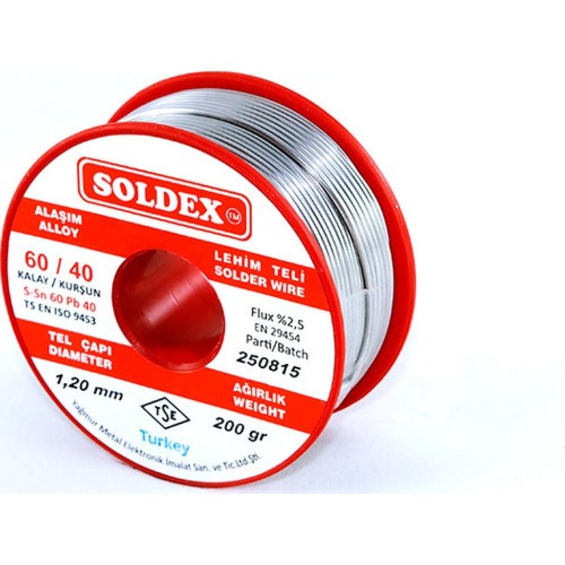 Soldex 60-40 Lehim Teli 200 Gr  0,50 mm