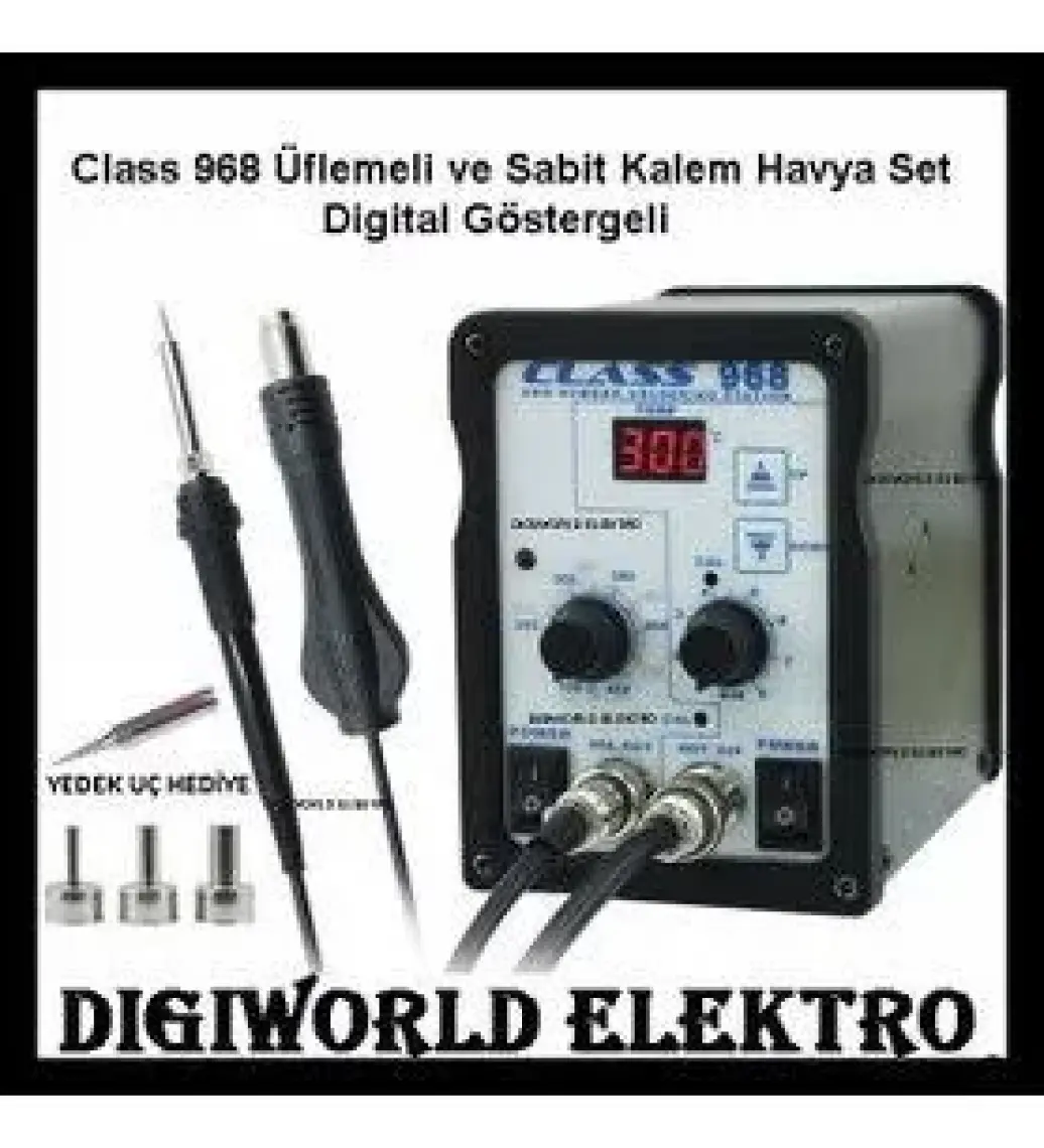 Class 968 Dijital Göstergeli Üflemeli Havya