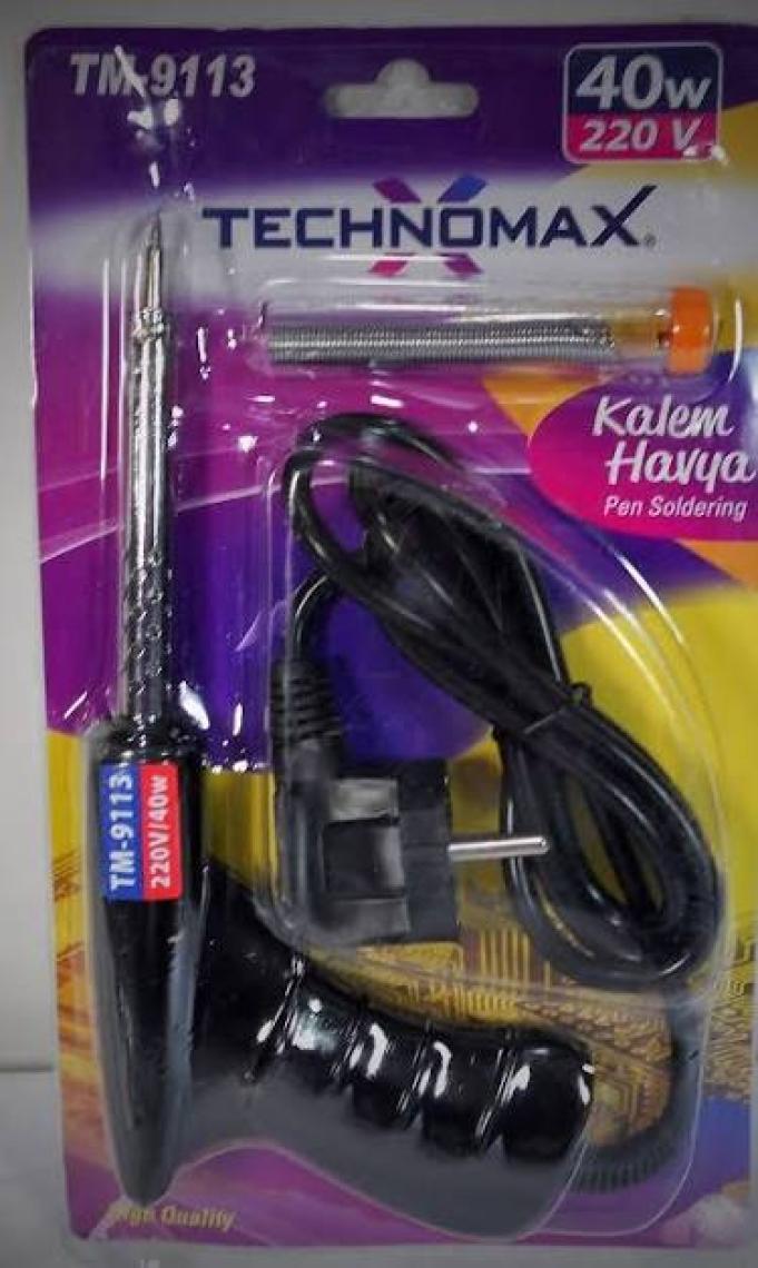 Hayalimkapimda Tabanca  Lehim Havya Seti 40W / 220V - Technomax TM9113
