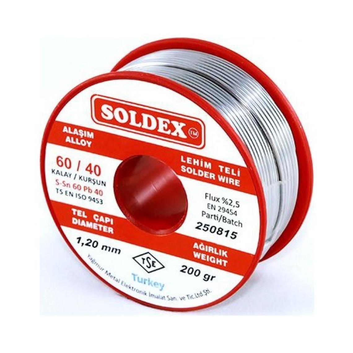 Soldex 1.2 Mm 200 Gr Lehim Teli Sn60 Pb40