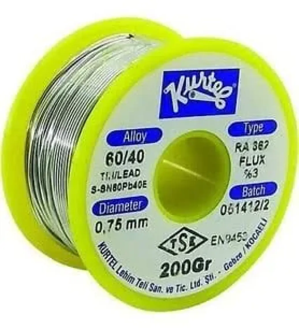 Kurtel 0.75 mm 200GR Lehim Teli (%60 Kalay / %40 Kurşun)