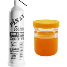 Pinax 5 Kanallı Lehim Teli 1,2 mm + Lehim Pastası 40 gr