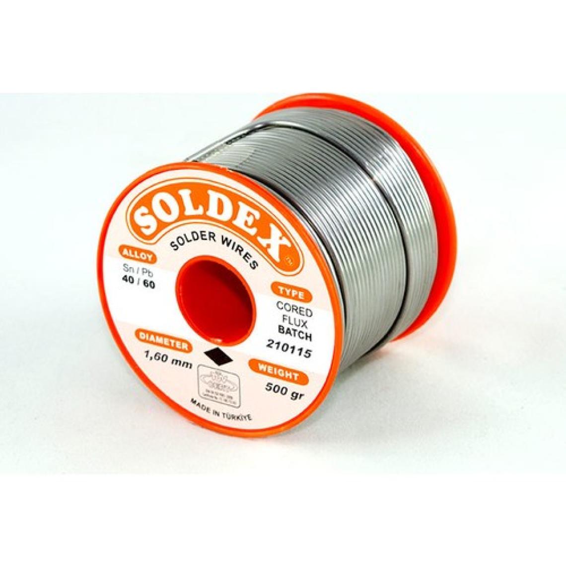 Soldex 40-60 Lehim Teli 500 gr 1.6 Mm- Sn:40 / Pb:60
