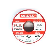Soldex Lehim Teli 0.75 mm 200 Gr (SN60 PB40)