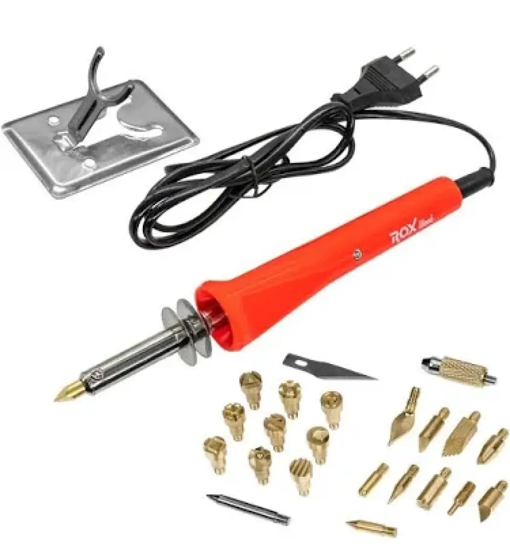 Rox Wood 0142 Ahşap Yakma ve Hobi Seti 30 Watt - 27 Parça
