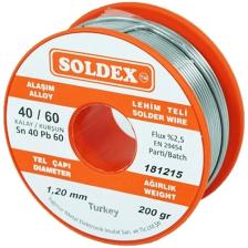 Soldex 40-60 Lehim Teli 200 gr 1.2 Mm- Sn:40 / Pb:60