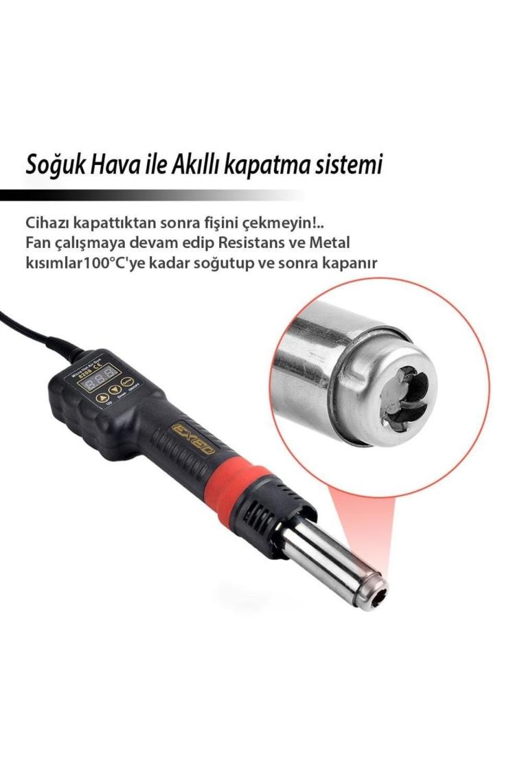 8208 Isı Ayarlı Sıcak Hava Üfleme Istasyonu Kalem Tip Bga