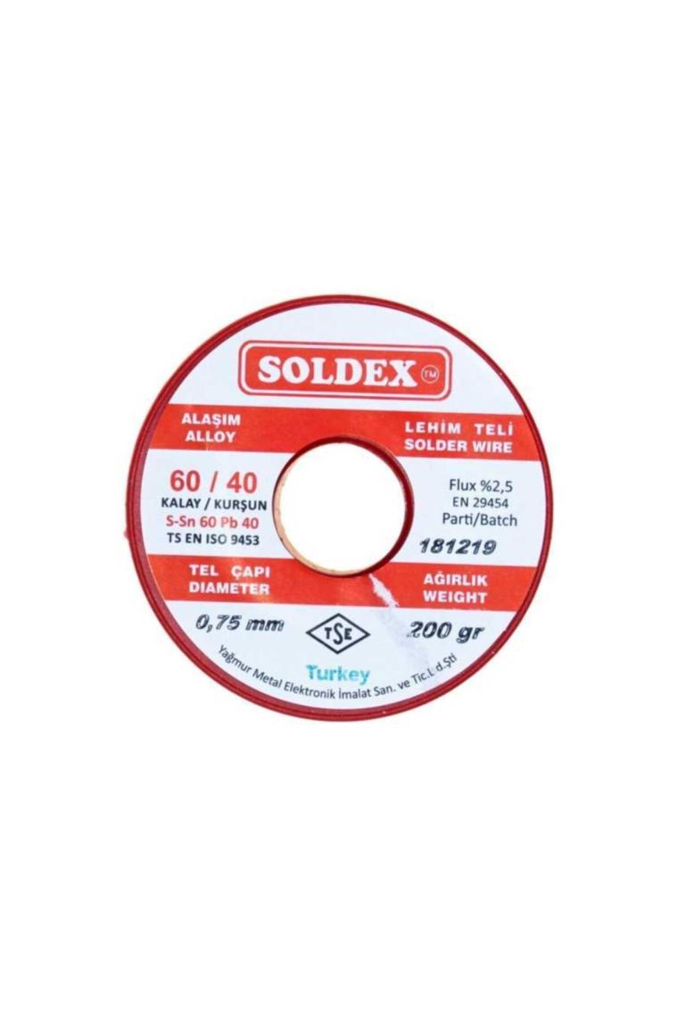 Soldex Lehim Teli, 200Gr 0,75Mm 60/40