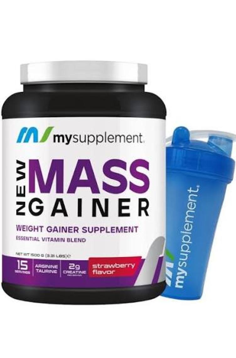 Mass Gainer 1500 gr Çilek 15 Servis Karbonhidrat Tozu 72 gr Karbonhidrat 18GR Protein 2gr Kreatin