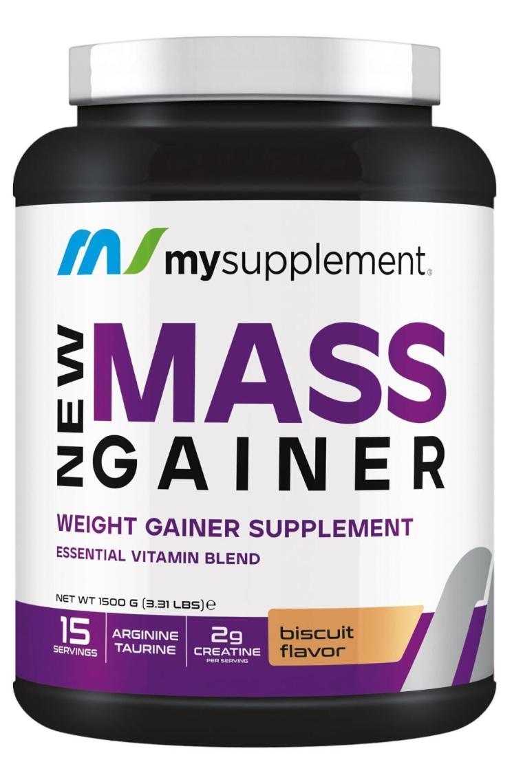 MySupplement Mass Gainer 1500 gr Bisküvi 15 Servis Karbonhidrat Tozu 72 gr Karbonhidrat 18 gr Protein 2 gr Kreatin