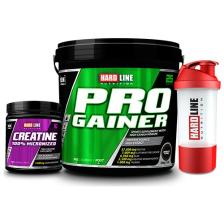 Hardline Progainer Çikolata 5000 gr +Kreatin %100 Mikronize 300 gr + Shaker