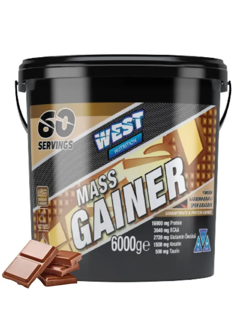 West Nutrition Mass Gainer Karbonhidrat Tozu 6000 Gr + Shaker