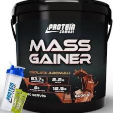 Protein Zamanı Mass Gainer Karbonhidrat Tozu  6000 gr 60 Servis Çikolata Aromalı + Shaker
