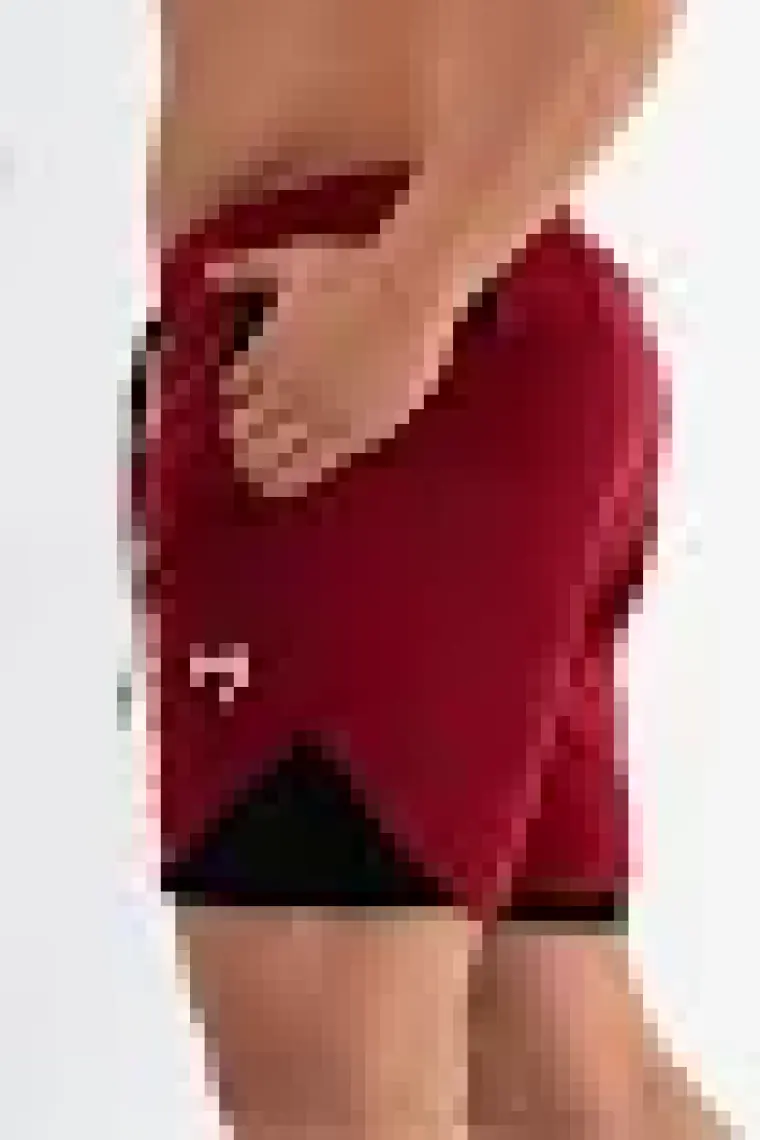Gymwolves Erkek Spor Şort Çift Katmanlı | Bordo | Comfortable Serisi |