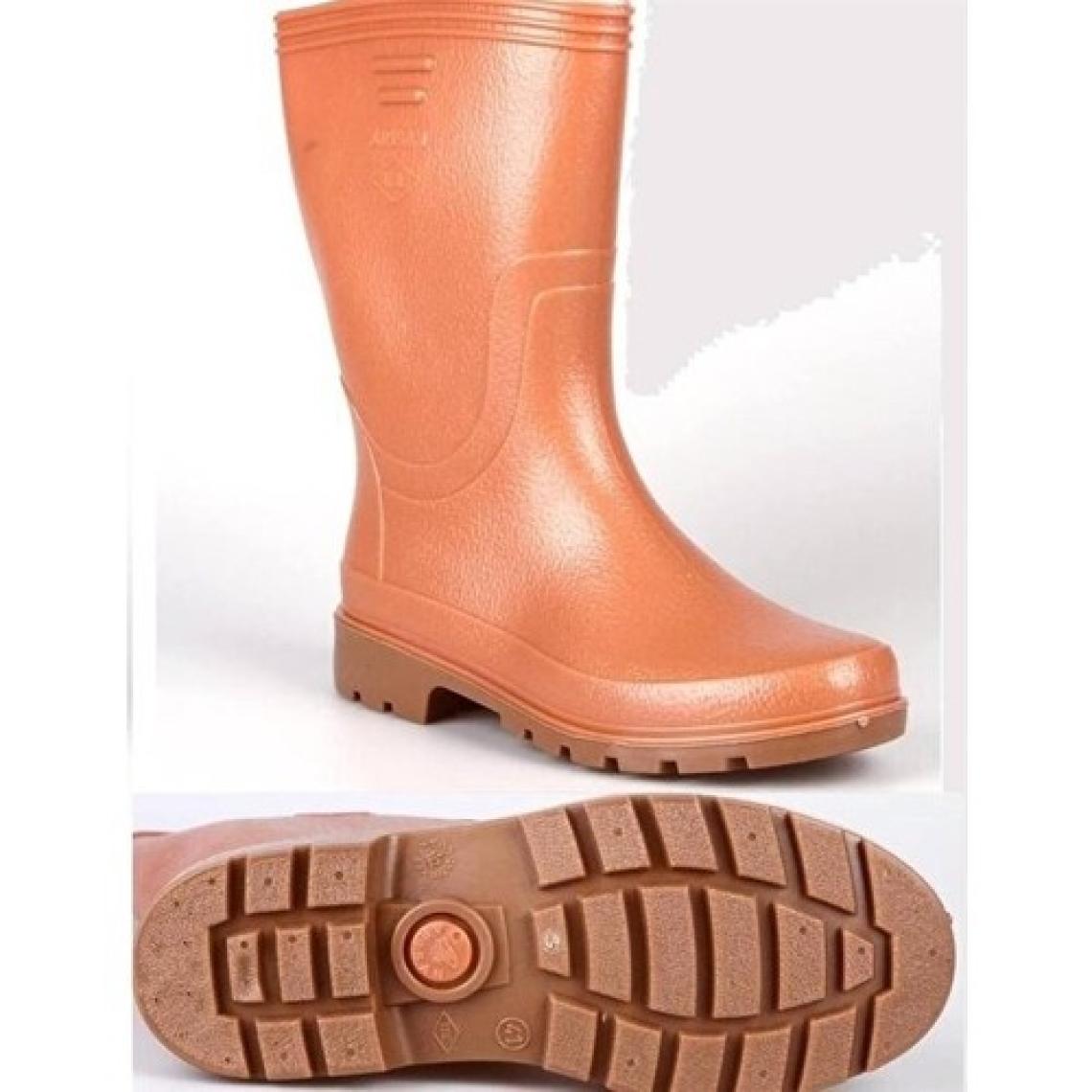 Çiğdem Kundura Ulaş Krep Kauçuk Taban Çizme Unisex  - Turuncu Orta - 43