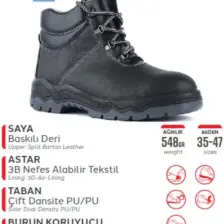 Mekap Loder Bot Kışlık Çelik Burunlu Iş Güvenliği Ayakkabısı 072