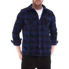 Ghassy Co. Erkek Oduncu Düğmeli Çift Cepli Ekose Polar Outdoor Gömlek Ceket