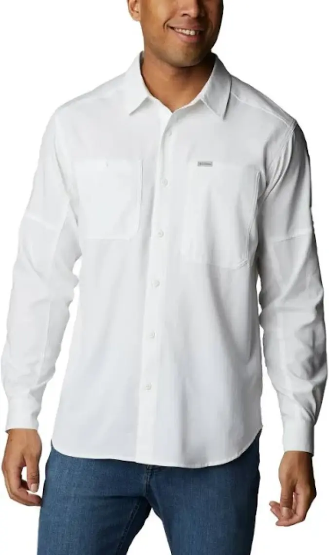 Columbia Silver Ridge Utility Lite Long Sleeve Beyaz Uzun Kollu Gömlek