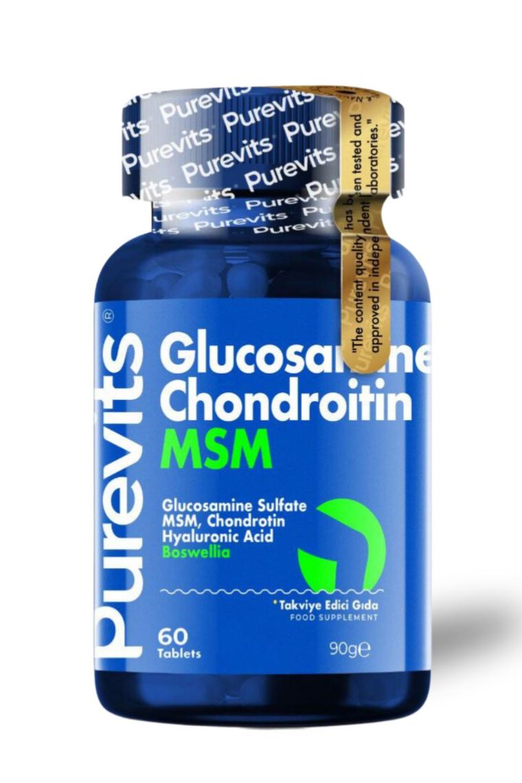 Purevits Glucosamine Chondroitin Msm Boswellia Hyaluronic Acid 60 Tablet