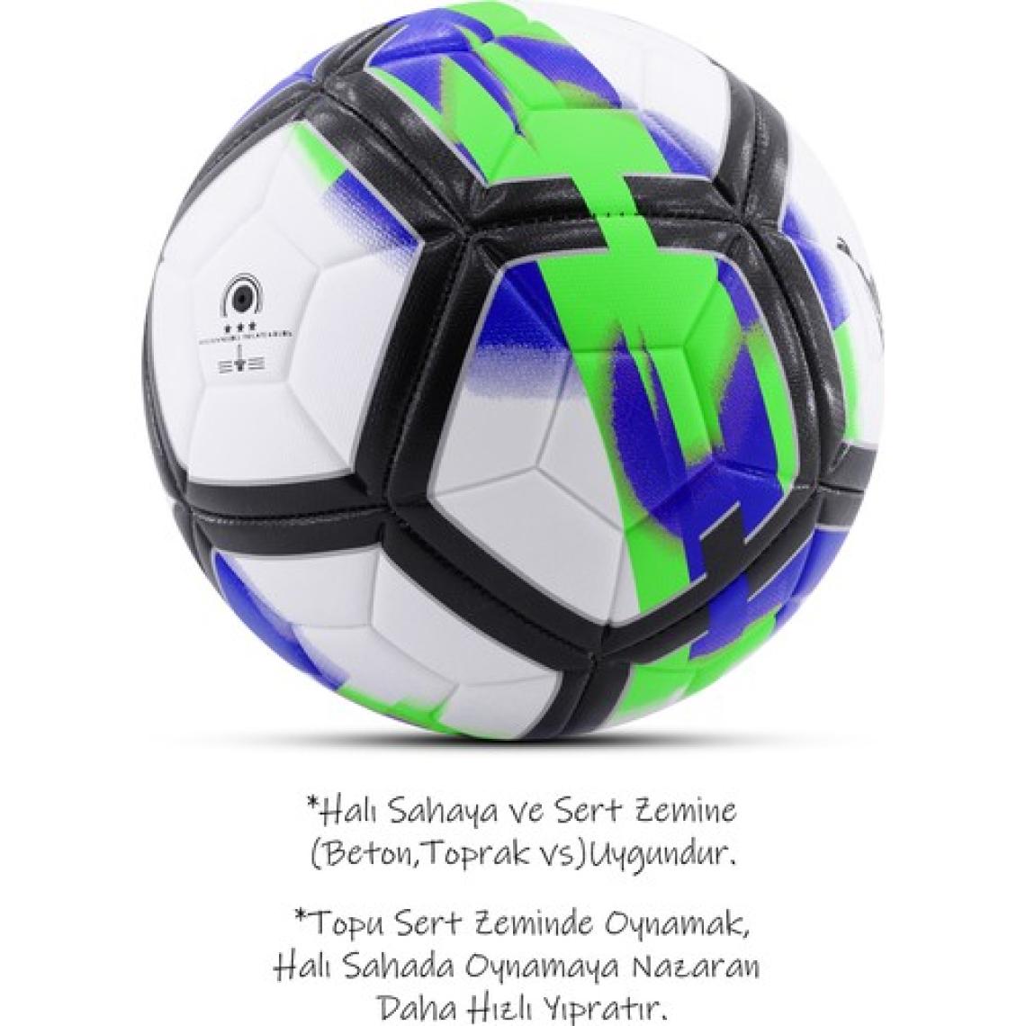 Telvesse Futbol Topu Laliga Pompalı Sert Zemin Halı Saha Futbol Topu No:5 Yeşil 036
