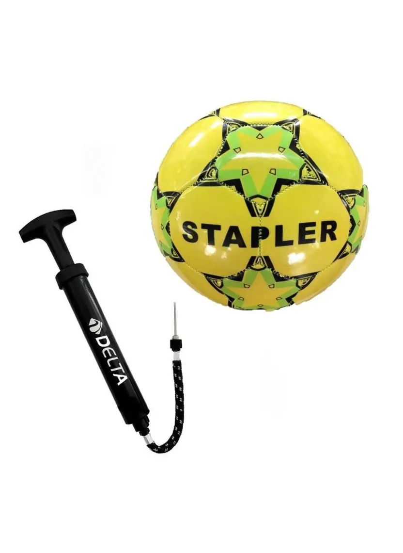Delta Stapler 5 Numara Dikişli Futbol Topu + Top Pompası