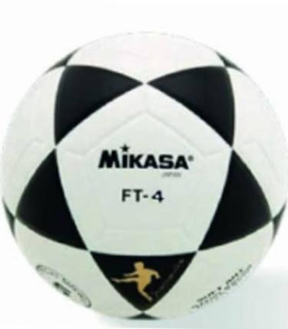 Mikasa Ft-4 Sentetik Deri Su Geçirmez Siyah-Beyaz Yapıştırma Futbol Topu No.4