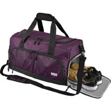 Haegs Spor Çantası, 10 Cepli, Ayakkabı Bölmeli, Seyahat Çantası, Gym, Fitness Bayan Spor Çantası Mor