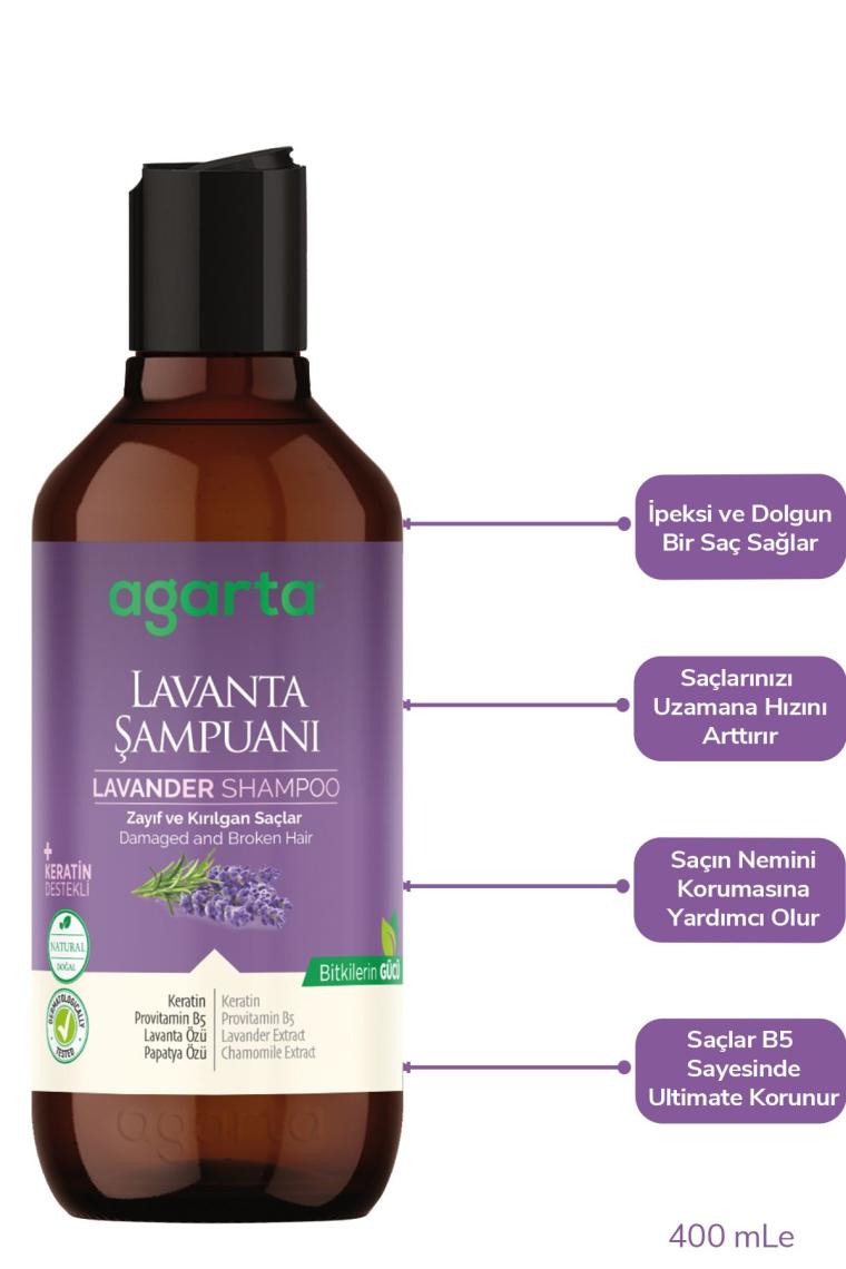 Doğal Lavanta Özlü Yağ Dengeleyici Şampuan 400 ml