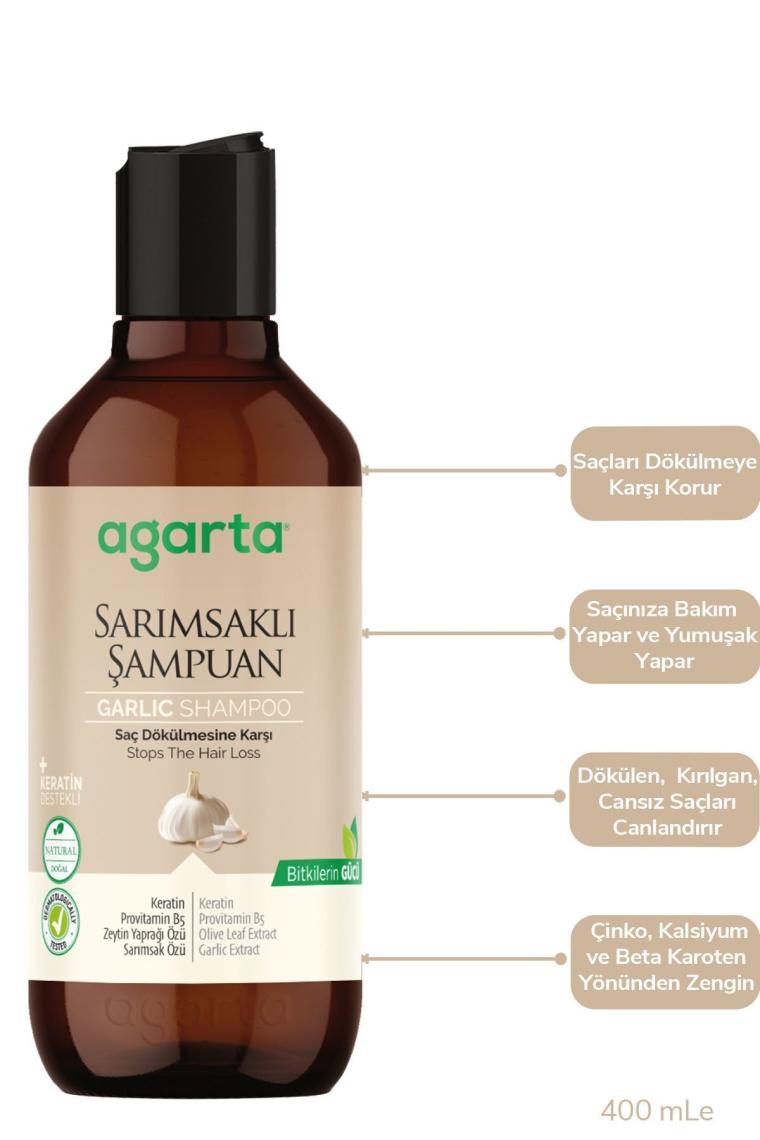 Sarımsak Şampuanı Saç Dökülmesine Karşı-tuzsuz Şampuan 400 ml