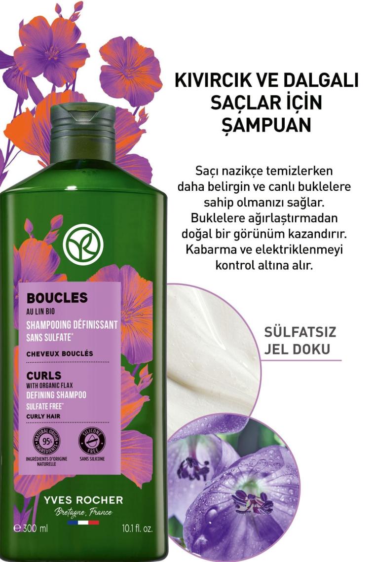 Kıvırcık ve Dalgalı Saçlar İçin (Boucle) Bukle Belirginleştirici Şampuan - Sülfatsız & Vegan-300 ml