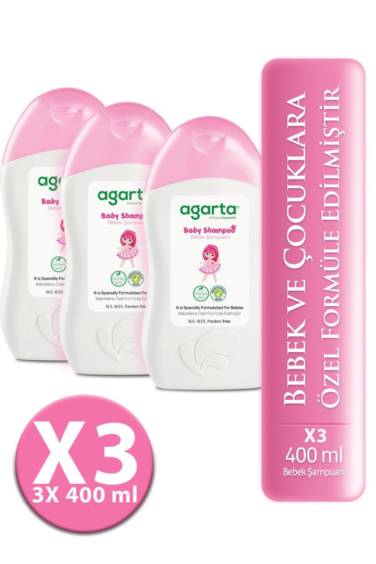 Doğal Bebek Şampuanı Kız Çocuklarına Özel 400 Ml ( 3 Adet )