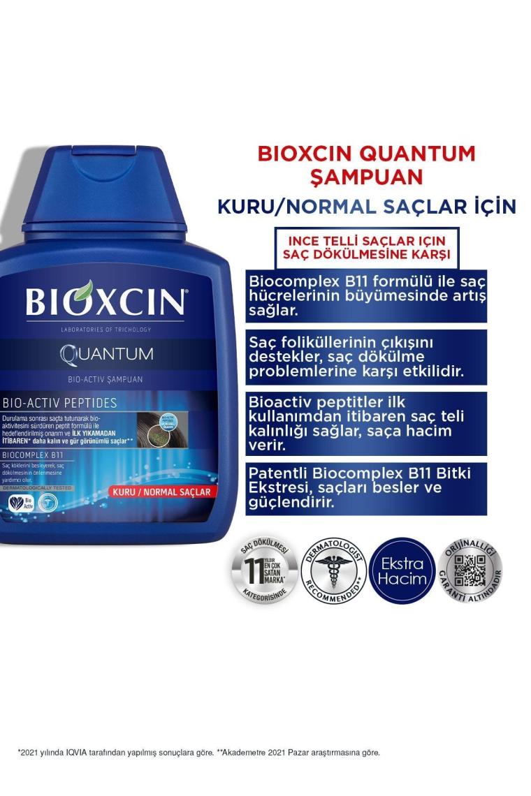 Bioxcin Quantum Kuru ve Normal Saçlar için Hacim Veren Şampuan 300 ml