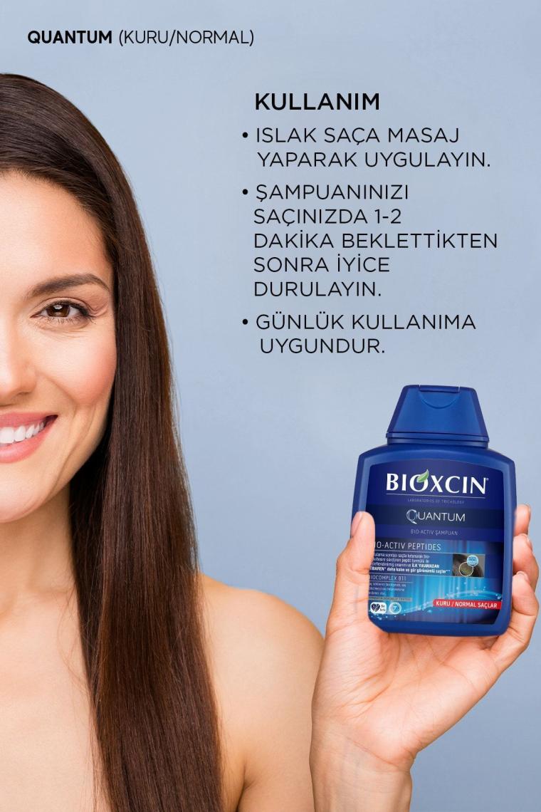 Bioxcin Quantum Kuru ve Normal Saçlar için Hacim Veren Şampuan 300 ml