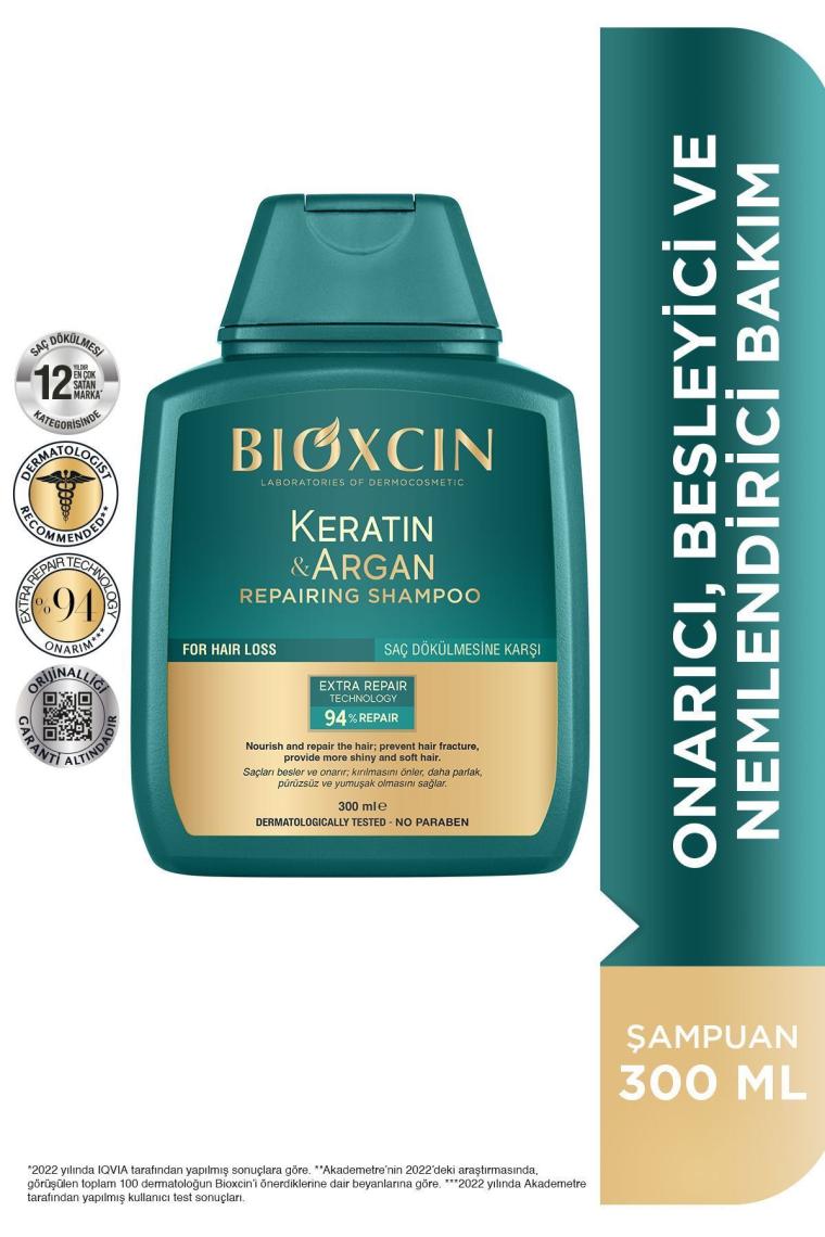 Keratin & Argan Onarıcı Şampuan 300 Ml - Yıpranmış Ve Hasar Görmüş Saçlar 2 Li Avantaj Set