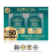 Keratin & Argan Onarıcı Şampuan 300 Ml - Yıpranmış Ve Hasar Görmüş Saçlar 2 Li Avantaj Set