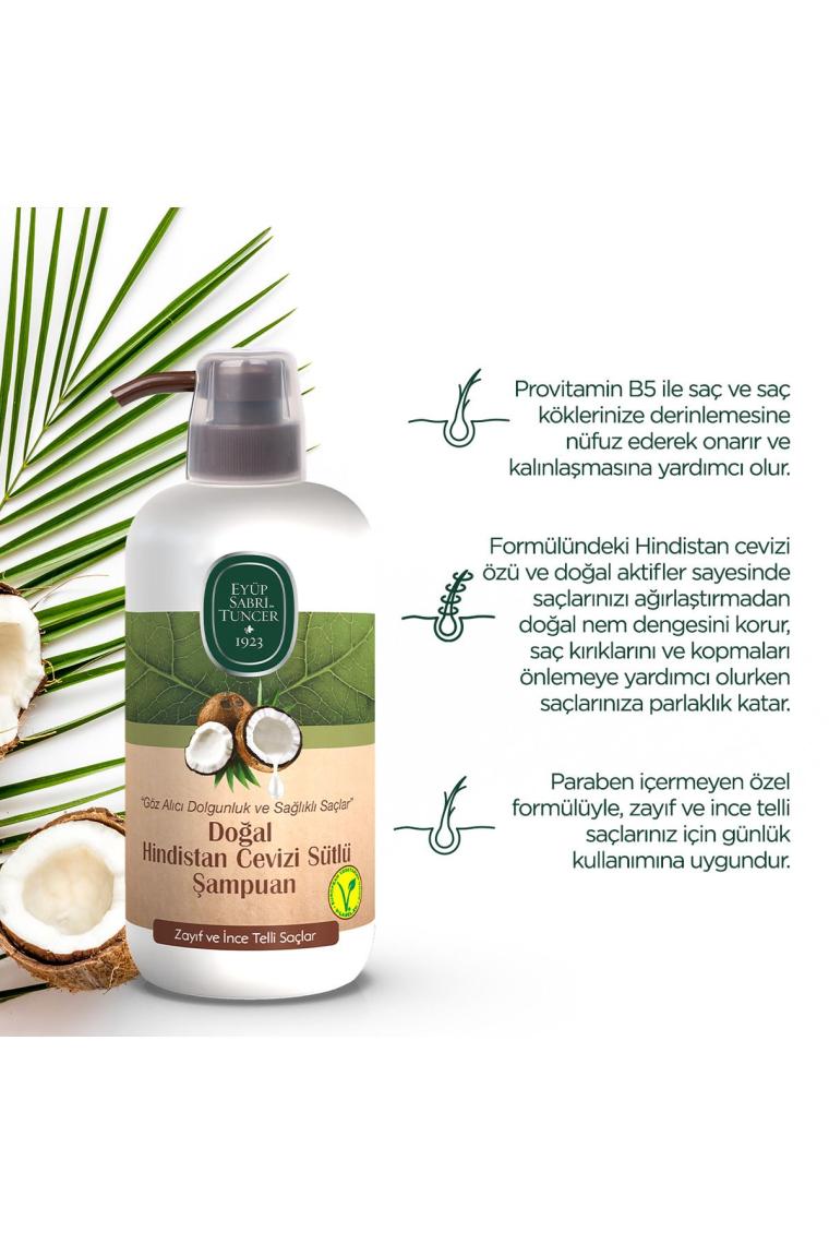 Doğal Hindistan Cevizi Sütlü Şampuan 600 ml