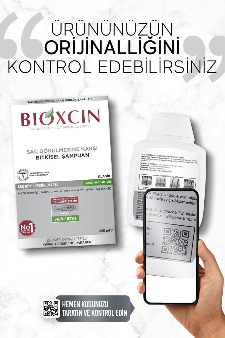 Bioxcin Klasik Bitkisel Yağlı Saçlar için Dökülme Karşıtı Şampuan 3x300 ml