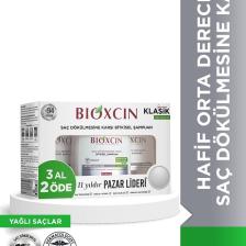 Bioxcin Klasik Bitkisel Yağlı Saçlar için Dökülme Karşıtı Şampuan 3x300 ml