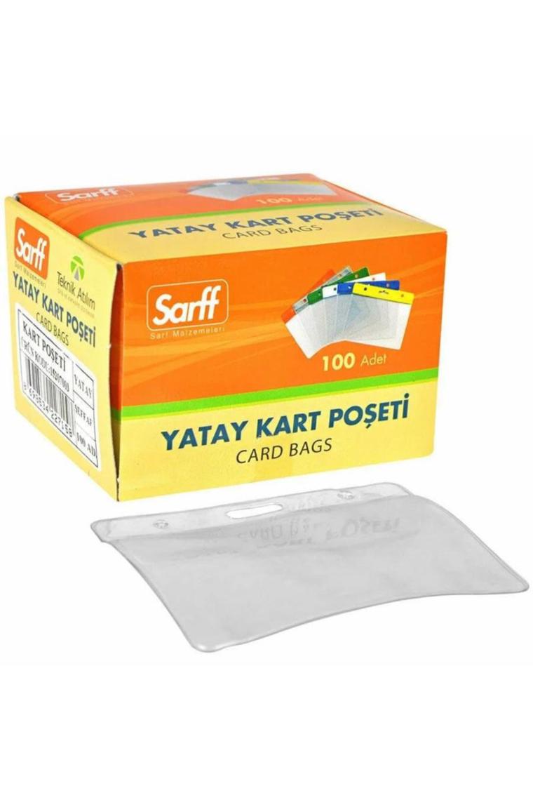 Sarff Pvc Kart Poşetleri 100 Ad/pk.-Şeffaf