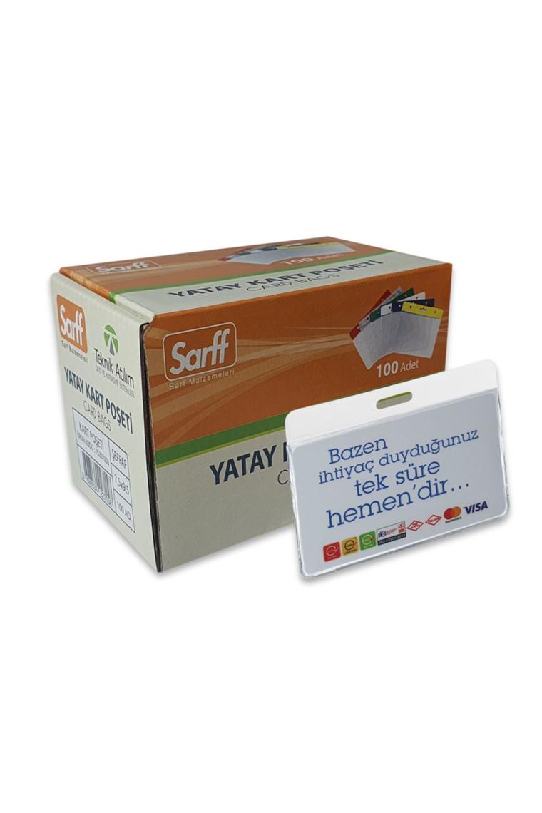 Sarff Pvc Kart Poşetleri Beyaz 100 Ad/Pk. (7.5cmx9.5cm) - 15207002