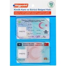 Bigpoint Kimlik ve Ehliyet Kabı Şeffaf 86X54 mm 2'li Set