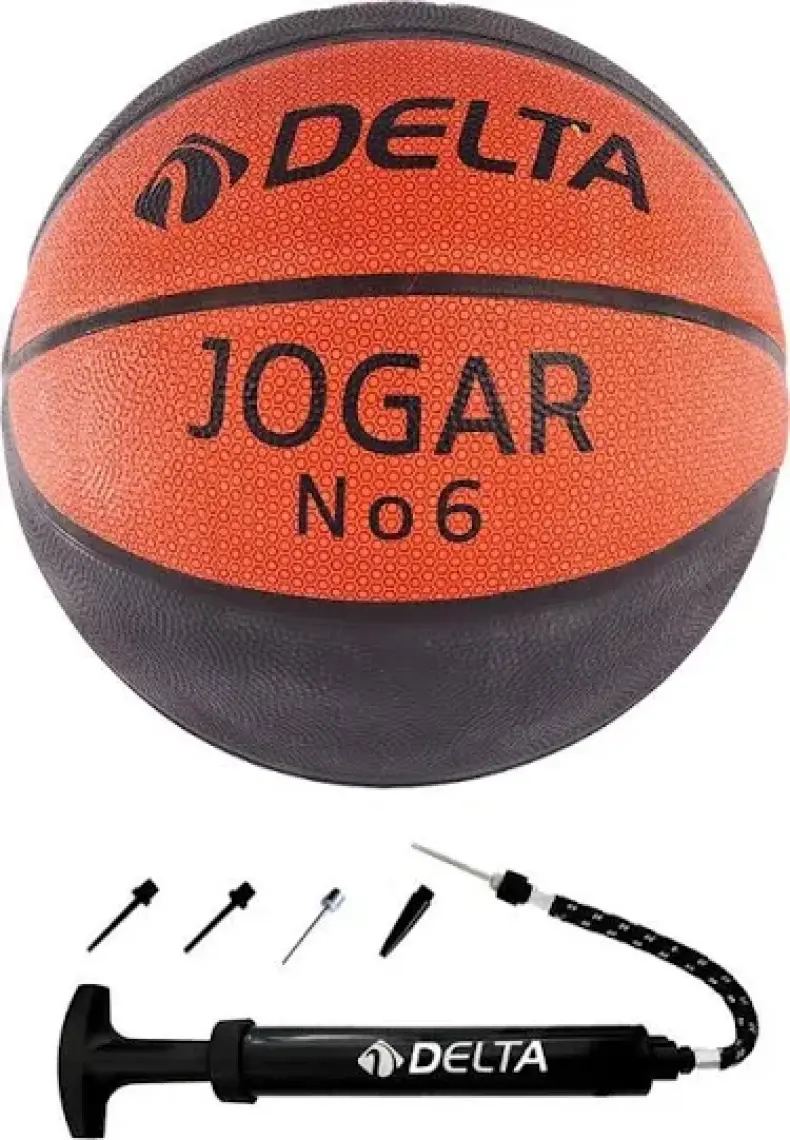 Delta Jogar 6 Numara Dura-Strong Basketbol Topu + Top Pompası
