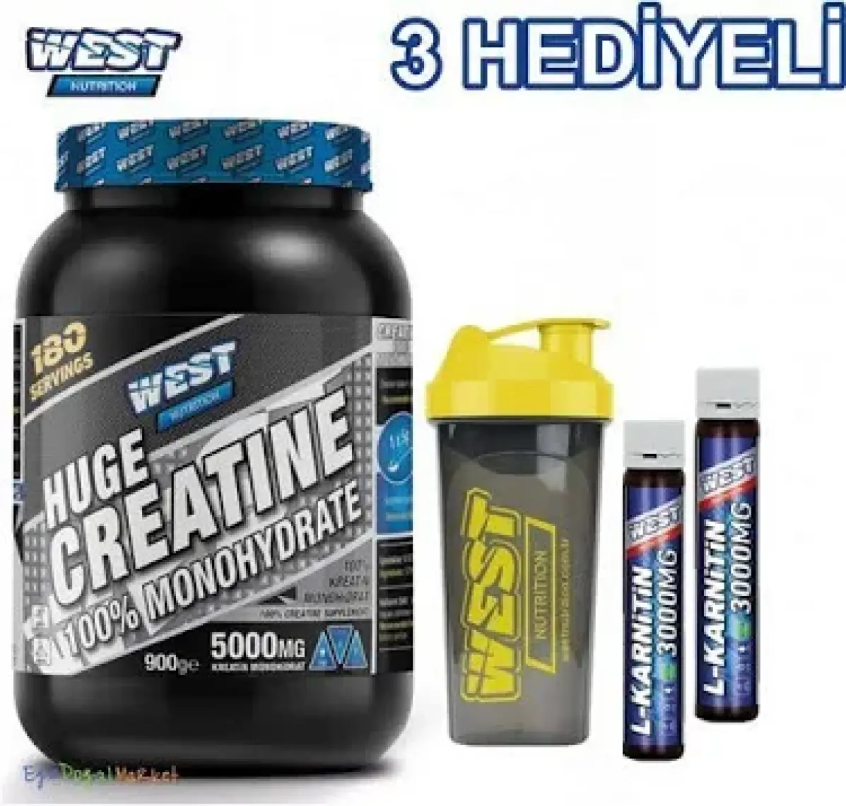 West Nutrition Huge Kreatin Monohidrat 900 Gr 180 Servis