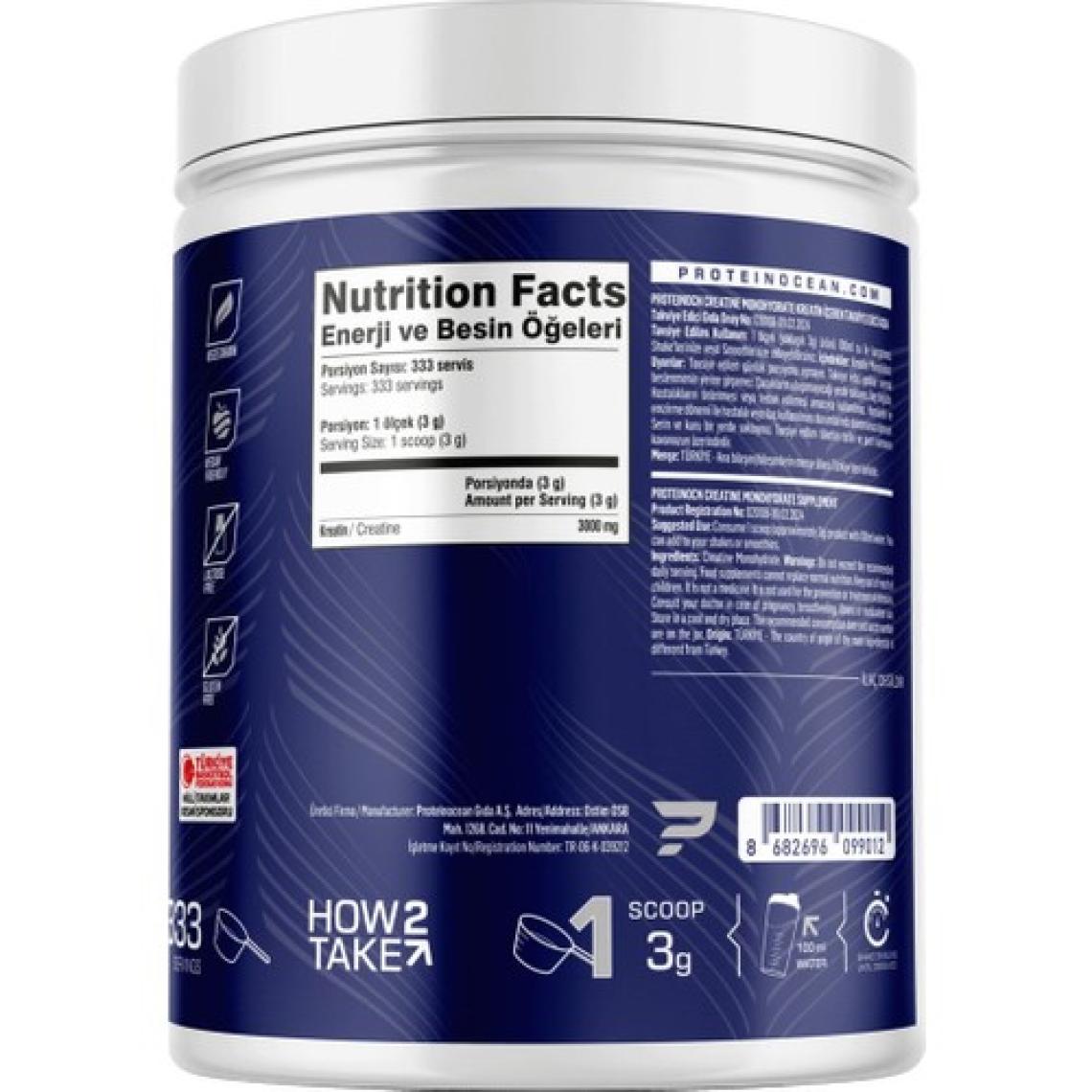 Proteinocean CREATİNE - 1Kg- 333 Servis
