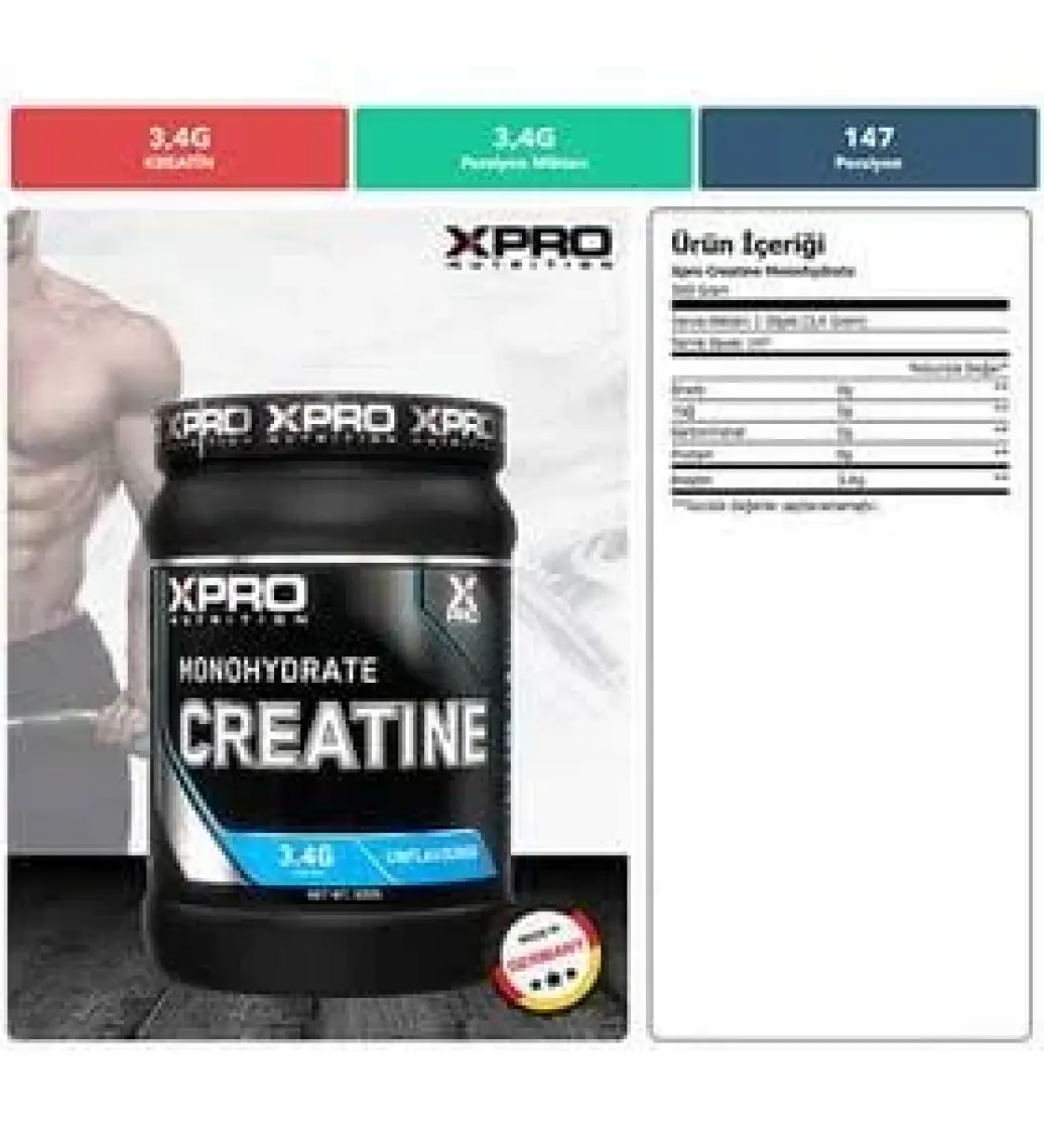 Xpro Nutrition Kreatin Monohidrat Creatine Monohydrate 500gr Kreatine
