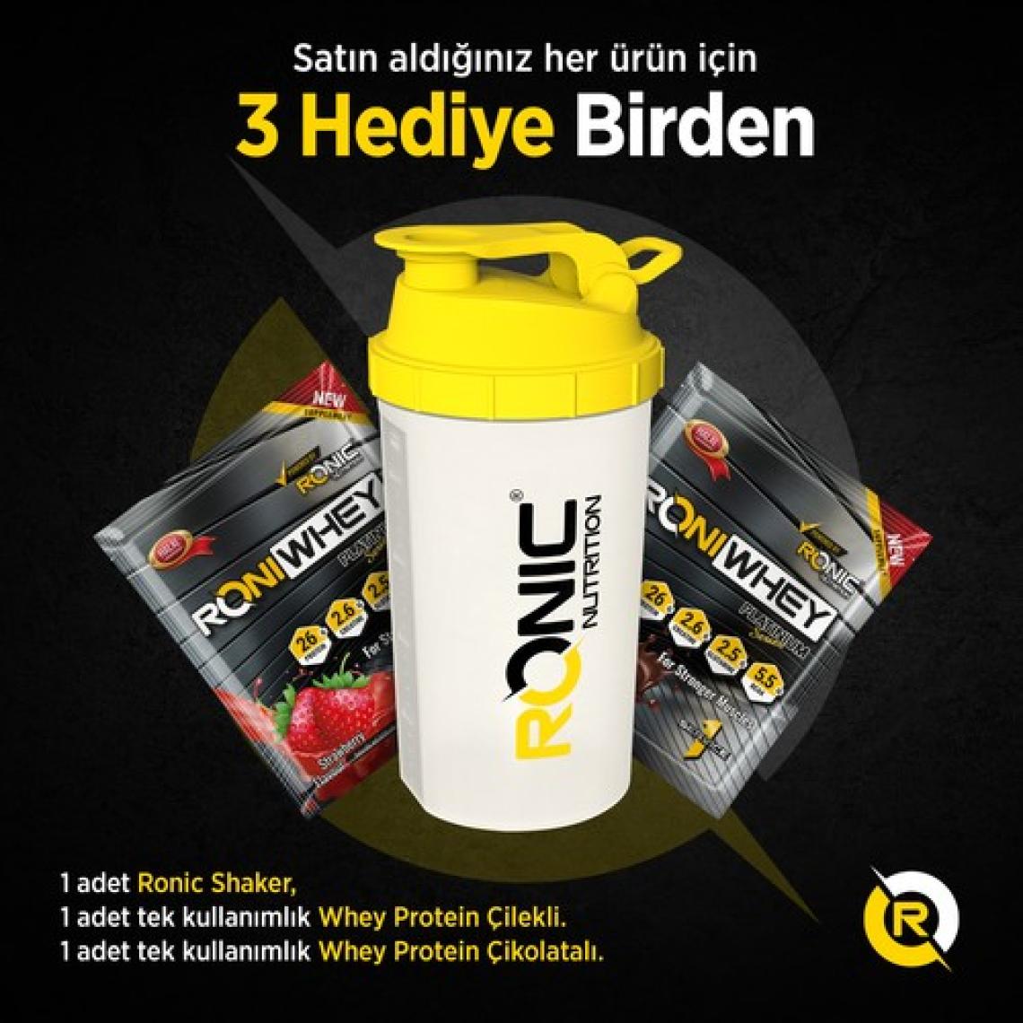 Ronic Nutrition Creatine Ultimate 700 G (Böğürtlen Aromalı) Shaker ve 2 Adet Tek Kullanımlık Whey Hediye