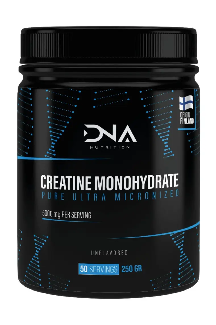 DNA Nutrition Saf Mikronize Kreatin Monohidrat Tozu - 250 gr, 50 Porsiyon, Finlandiya Menşeli